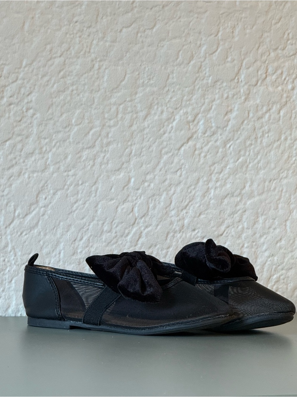 H&M girls velvety bow ballet mesh flat size 12.5 - Picture 8 of 8